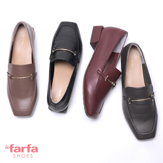 限定 先行販売（7月末-発送）】 la farfa SHOES（ラ・ファーファ シューズ） 1.5cmヒール スクエアビットローファー S/T124  23.5-26.5cm 4E la farfa SHOES（ラ・ファーファ シューズ） 予約販売 フィットパートナー公式オンラインストア