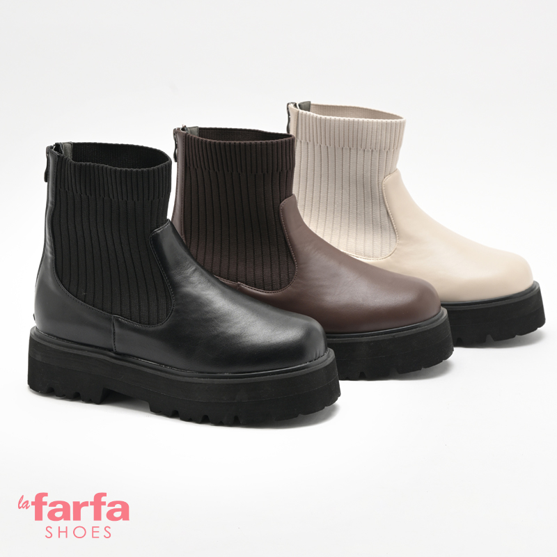 30%OFFセール】 la farfa SHOES(ラファーファ・シューズ)ニット厚底
