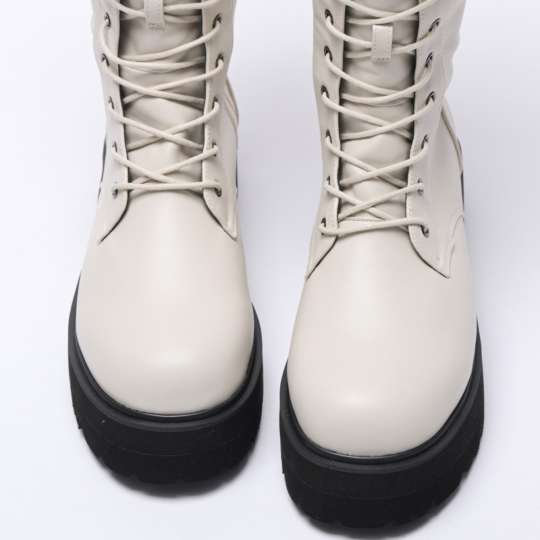 【新品】ラファーファシューズ　厚底ロングブーツ　3L 30%OFFセール】 la farfa SHOES(ラファーファ・シューズ)厚底